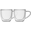 Safdie & Co. Cappuccino Glass Double Wall Handle 4 PC 225ML Barista