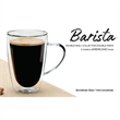 Safdie & Co. Mug Glass Double Wall Handle 4 PC 350ML Barista