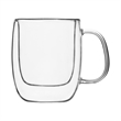 Safdie & Co. Cafe Latte Glass Double Wall Mug 4 PC 475ML Barista