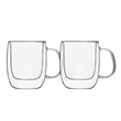Safdie & Co. Latte Macchiato Double Wall Glass 4 PC 380ML Barista