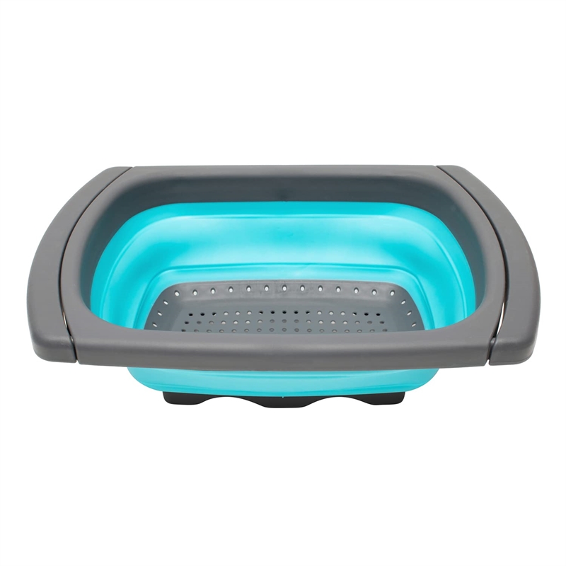 Safdie & Co. Collapsible Colander in Blue (Set of 3)