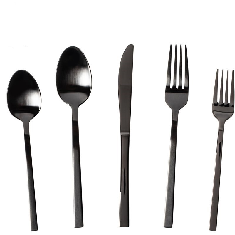 Safdie & Co. Flatware Stainless Steel Palos Black Mirror 20 Piece Set