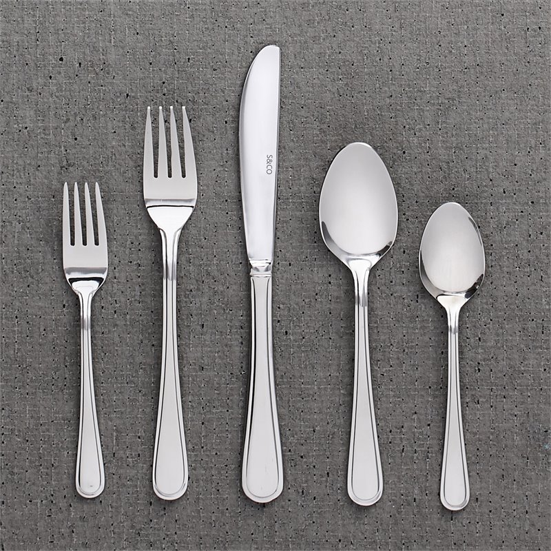 Safdie & Co. Flatware Stainless Steel Gourmet 20 Piece Set Kelby
