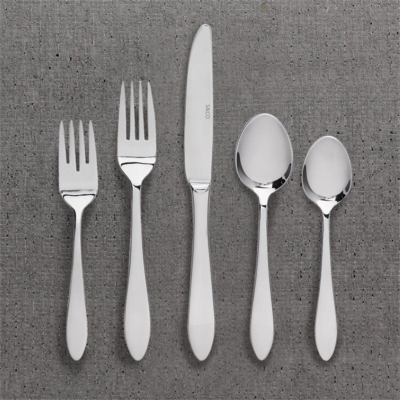 Safdie & Co. Flatware Stainless Steel Gourmet 40 Piece Set Venus