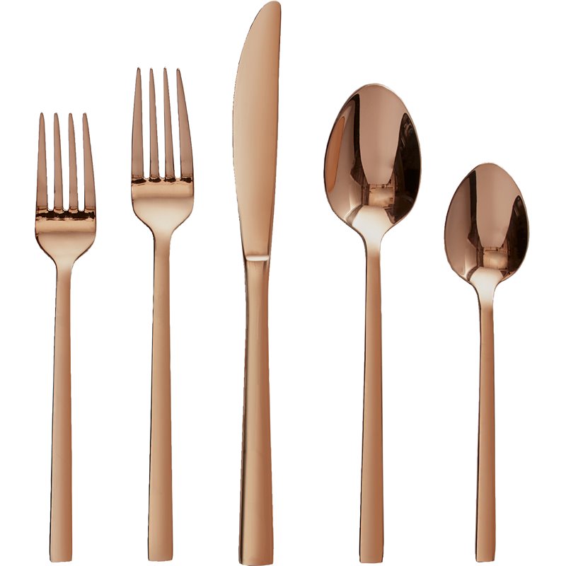 Safdie & Co. Flatware Stainless Steel Palos Copper 20 Piece Set