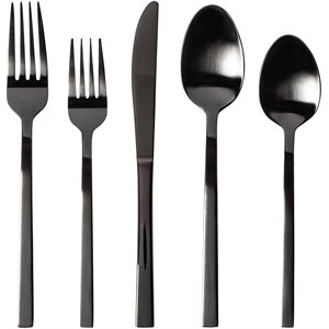 Safdie & Co. Flatware Stainless Steel Palos Black Matt 20 Piece Set