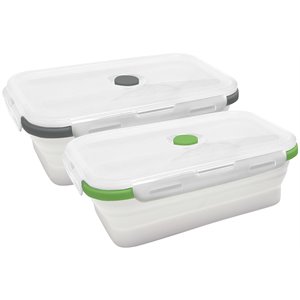 safdie & co. zero food 2pk storage container silicone 1.2l