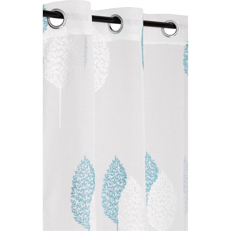 Safdie & Co. Curtain Panel Embroidered Double Leaf 84