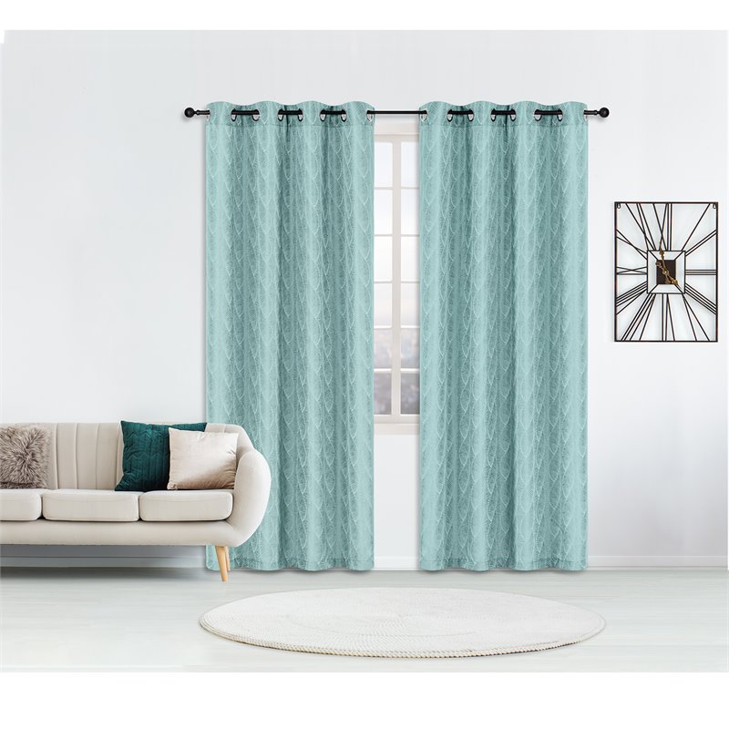 Safdie & Co. Wrinkle Free Curtain Jacquard Amberly 96