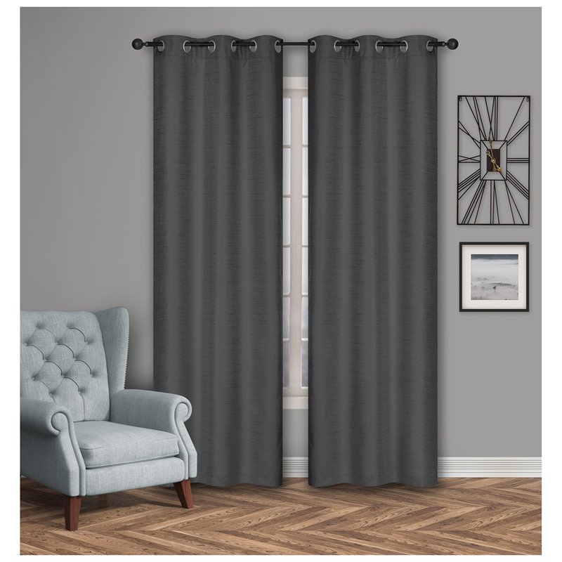 Safdie & Co. Curtain Blackout Textured Slub 84
