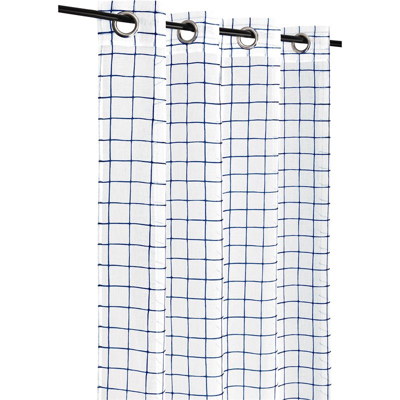 Safdie & Co. Wrinkle Free Curtain Sheer Check 84