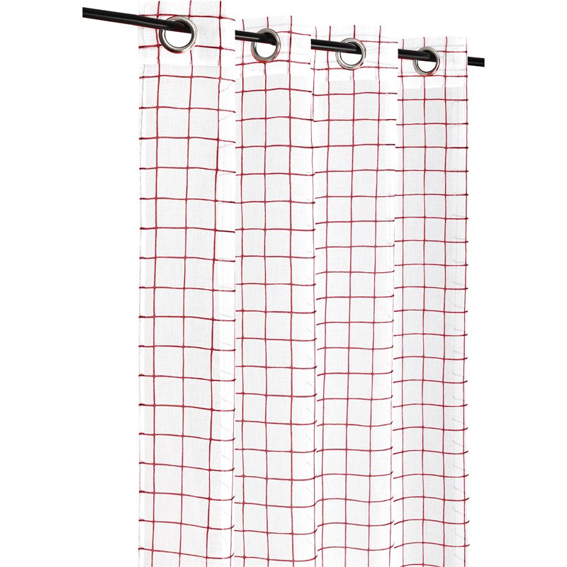 Safdie & Co. Wrinkle Free Curtain Sheer Check 84