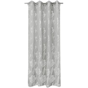 safdie & co. wrinkle free curtain jacquard 3-d floral 84