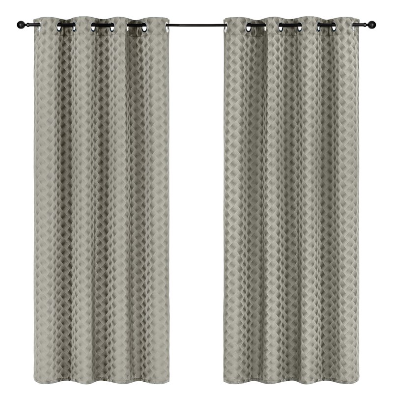 Safdie & Co. Wrinkle Free Curtain Jacquard Brayden 84