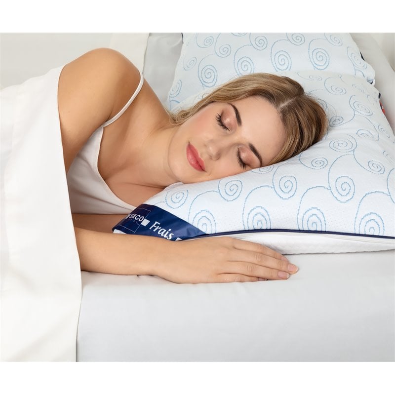 Safdie & Co. Knit Cooling Matelasse Pillow in White