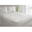 Safdie & Co. Microfiber Bamboo Jacquard Queen Mattress Protector in White