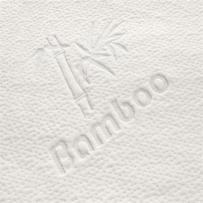 Safdie & Co. Microfiber Bamboo Jacquard Queen Mattress Protector in White