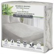 Safdie & Co. Microfiber Bamboo Jacquard Queen Mattress Protector in White