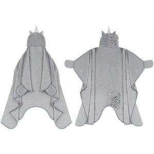 Safdie & Co. 44x57&quot Microfiber Unicorn Blanket with Hood in Gray
