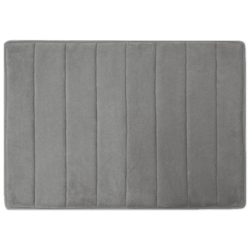 Safdie & Co. Bath Mat Woven Hyper Absorbent Memory Foam in Charcoal