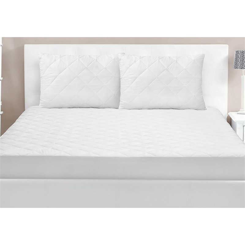 Safdie & Co. Polyurethane Quilted Double Mattress Protector in White