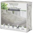 Safdie & Co. Bamboo Jacquard Queen Mattress Protector in White