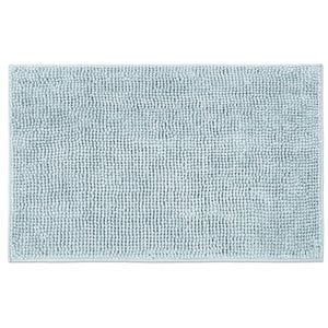 Safdie & Co. Chenille Microfiber Fabric Bath Mat in Light Blue