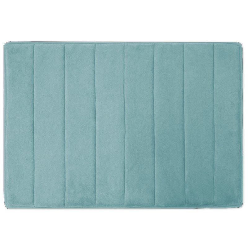 Safdie & Co. Bath Mat Woven Hyper Absorbent Memory Foam in Aqua