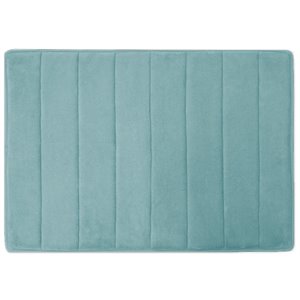 Safdie & Co. Bath Mat Woven Hyper Absorbent Memory Foam in Aqua