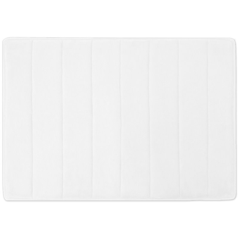 Safdie & Co. Bath Mat Woven Hyper Absorbent Memory Foam in White