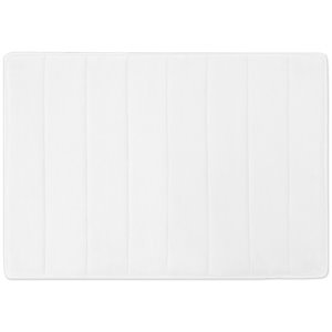 Safdie & Co. Bath Mat Woven Hyper Absorbent Memory Foam in White
