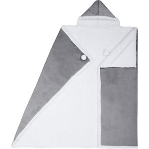 Safdie & Co. 52x72&quot Microfiber Oversize Hoodzy Blanket in Silver