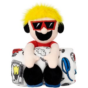 Safdie & Co. 2-piece Microfiber Gaming Printed Throw & Toy Set in Multi-Color