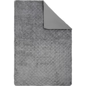 Safdie & Co. 48x72&quot Solid Microfiber Weighted Blanket in Gray