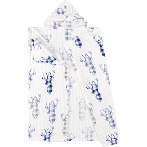 Safdie & Co. 48x65&quot Ribbed Deer Shields Ultra-Soft Hooded Throw in Multi-Color