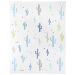 Safdie & Co. 48x60&quot Whimsical Cactus Flannel Ultra-Soft Throw in Multi-Color