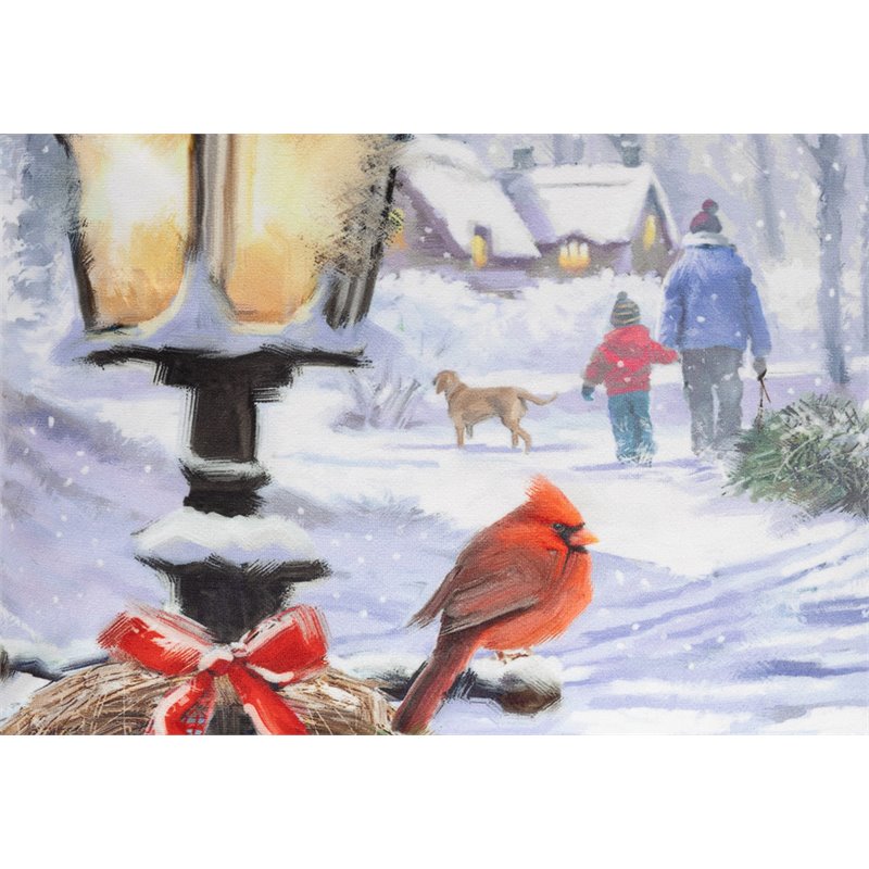 Safdie & Co. Cushion Xmas With Led Christmas Lantern Multi-Color