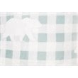 Safdie & Co. Cushion Faux Fur Reversible Aqua Plaid Bear
