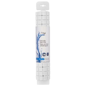 Safdie & Co. Bath Mat with Anti-Slip Suction Cups in White