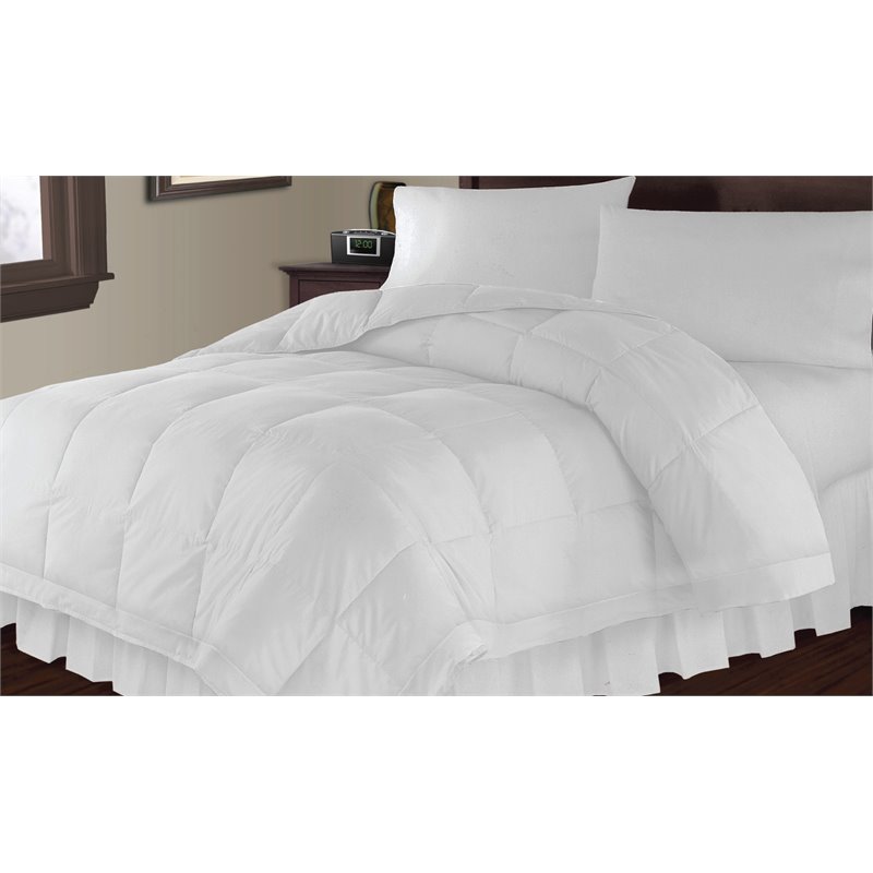 Safdie & Co. Microfiber Down Alternative Premium Double Queen Comforter in White