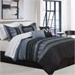 Safdie & Co. 7-piece Vanguard Premium Microfiber Queen Comforter Set in Black