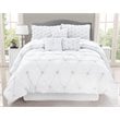Safdie & Co. 7-piece Chateau Premium Microfiber King Comforter Set in White