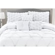 Safdie & Co. 7-piece Chateau Premium Microfiber Queen Comforter Set in White