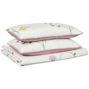 Safdie & Co. 3-piece Serenade Microfiber Double Queen Quilt Set in Multi-Color