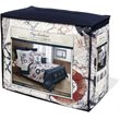 Safdie & Co. 4-Piece Premium Microfiber Twin Quilt Set in Navy Bay Harbour