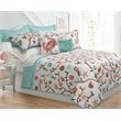 Safdie & Co. 5-piece Microfiber Double Queen Quilt Set in Aqua Blue Azure