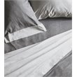 Safdie & Co. 4-piece Reversible Sateen Premium Cotton King Sheet Set in Gray