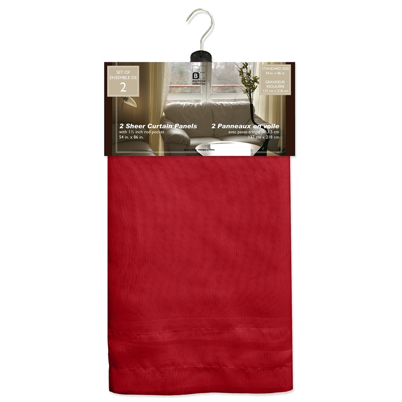 Safdie & Co. Wrinkle Free Curtain Sheer 86