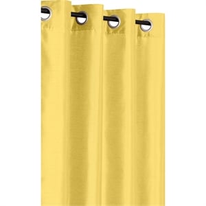 Safdie & Co. Wrinkle Free Curtain Silk Look 86&quotL in Yellow