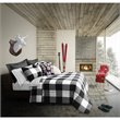 Safdie & Co. 2-piece Polyester Buffalo Plaid Twin Comforter Set in Gray